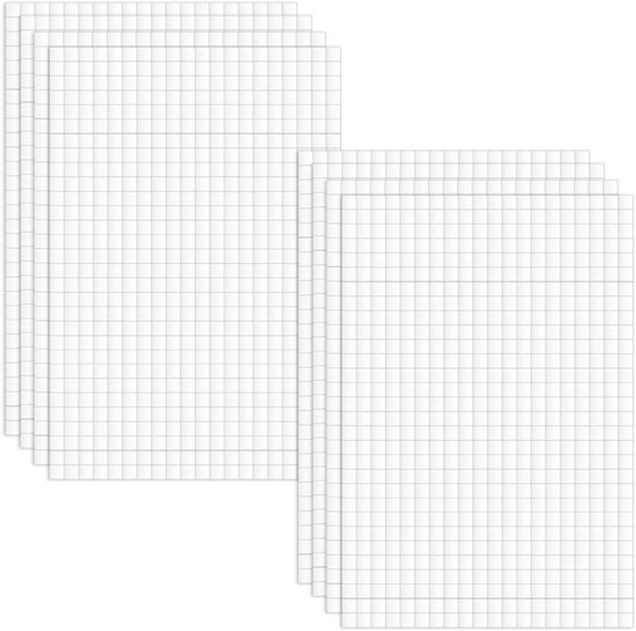 Kleefpads 4800 Stuks Dubbelzijdige Schuimstof Voorgesneden Vierkanten Voor Scrapbook Knutselen Wit 3D-Design Plakpunt - Foto 1