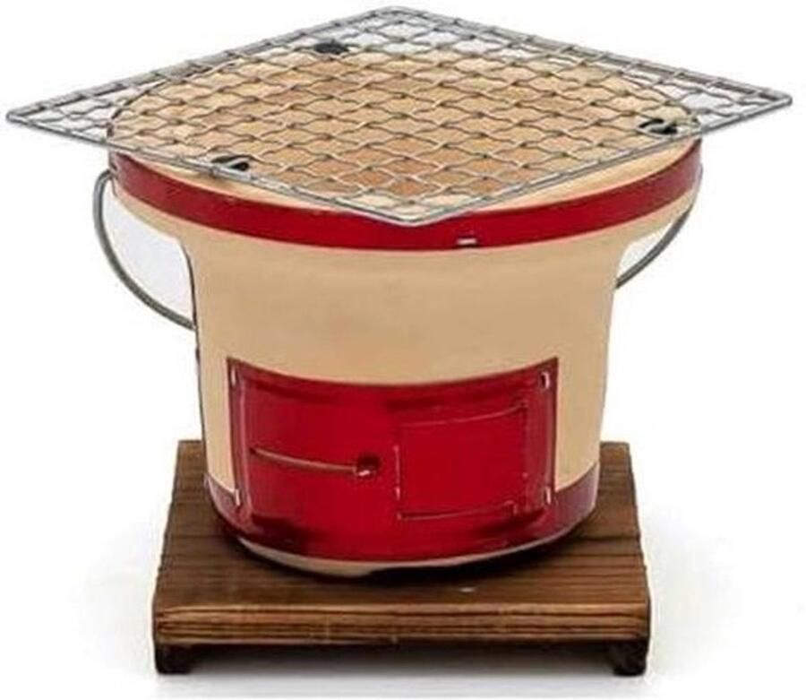 Klei Grill Oven Draagbare BBQ Buiten Koken Efficiënt en Windbestendig 40 x 23 x 15.5 cm