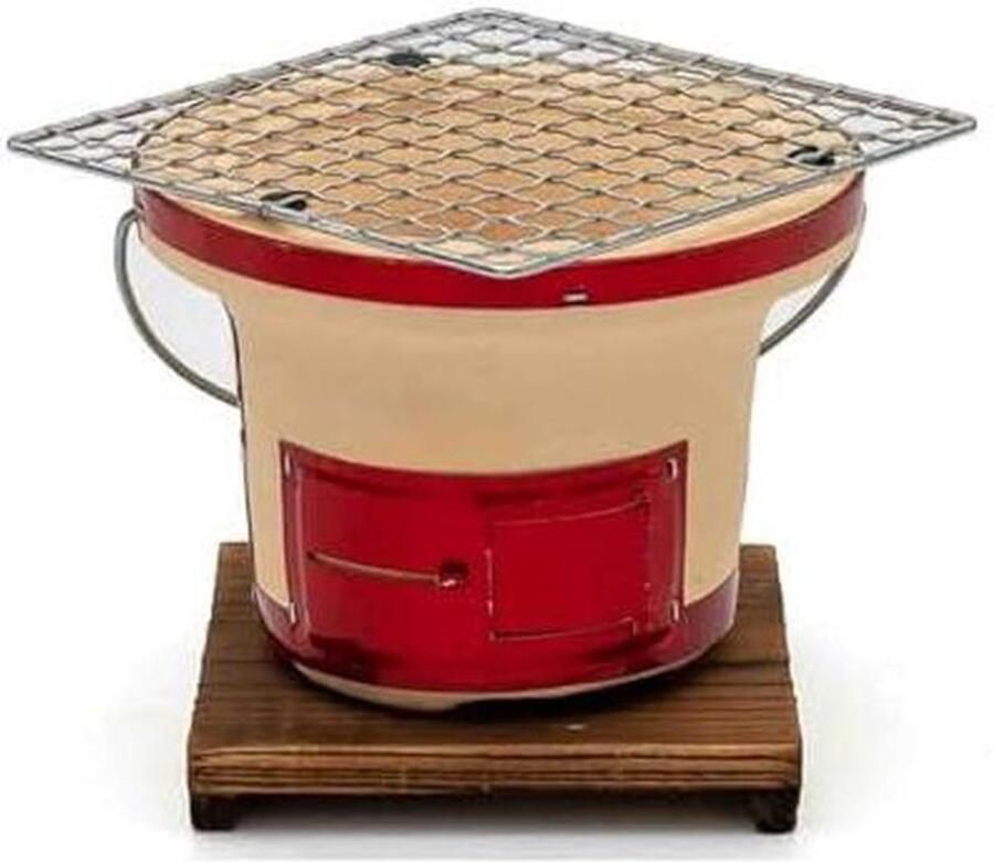 Klei Grill Oven Draagbare BBQ Buiten Koken Efficiënt en Windbestendig 40 x 23 x 15.5 cm
