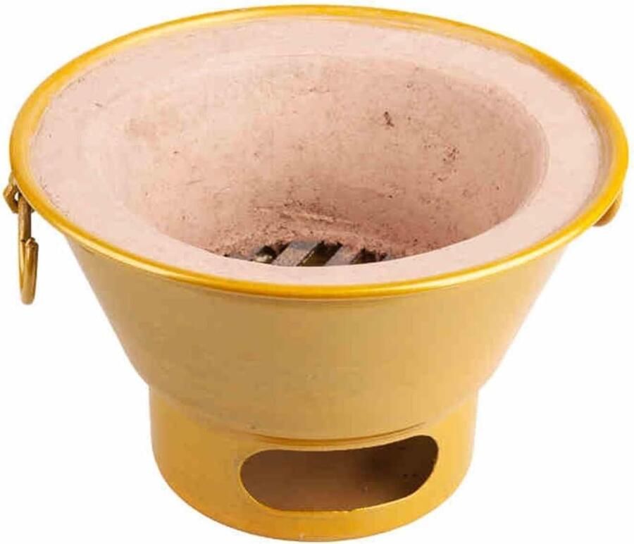 Klei Grillkachel Ouderwetse Barbecue Buiten Koken Verbeterde Ventilatie 24 cm Zwart