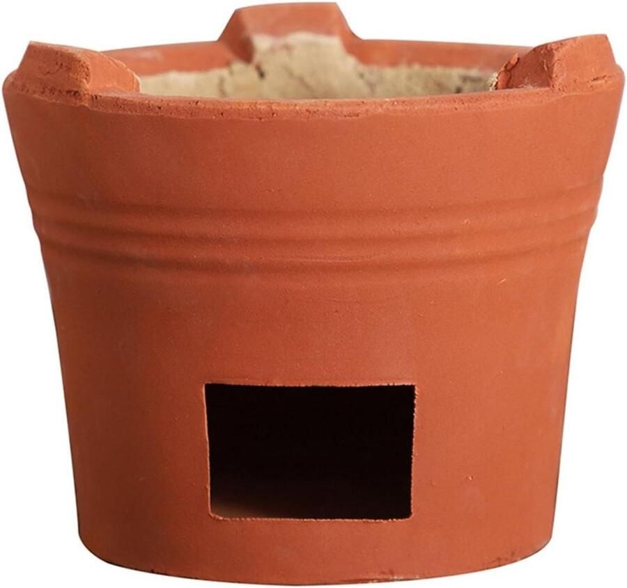 Klei Houtskoolkachel Buiten Grill Buiten Koken Warmtebehoud Eigenschappen 16-23 cm Diameter Roodbruin