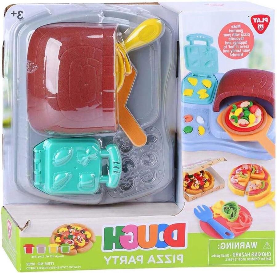 Klei Pizza Party Set Klei Speelgoed Creatief Spelen 4 Klei Potten
