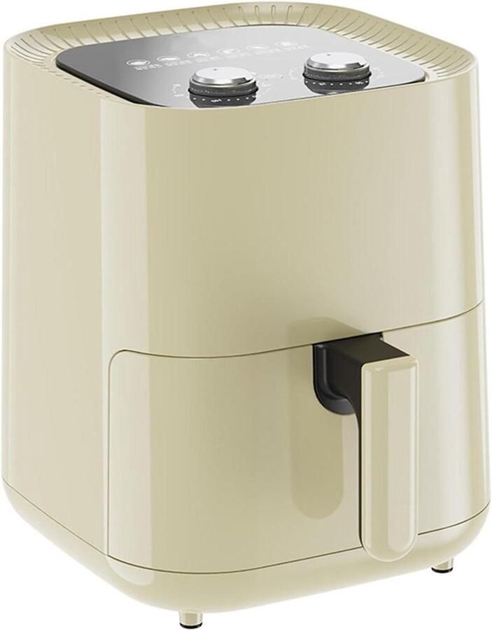 Kleine Airfryer Heteluchtfriteuse Gezond Koken Compact Lichtgewicht 5 Liter Beige