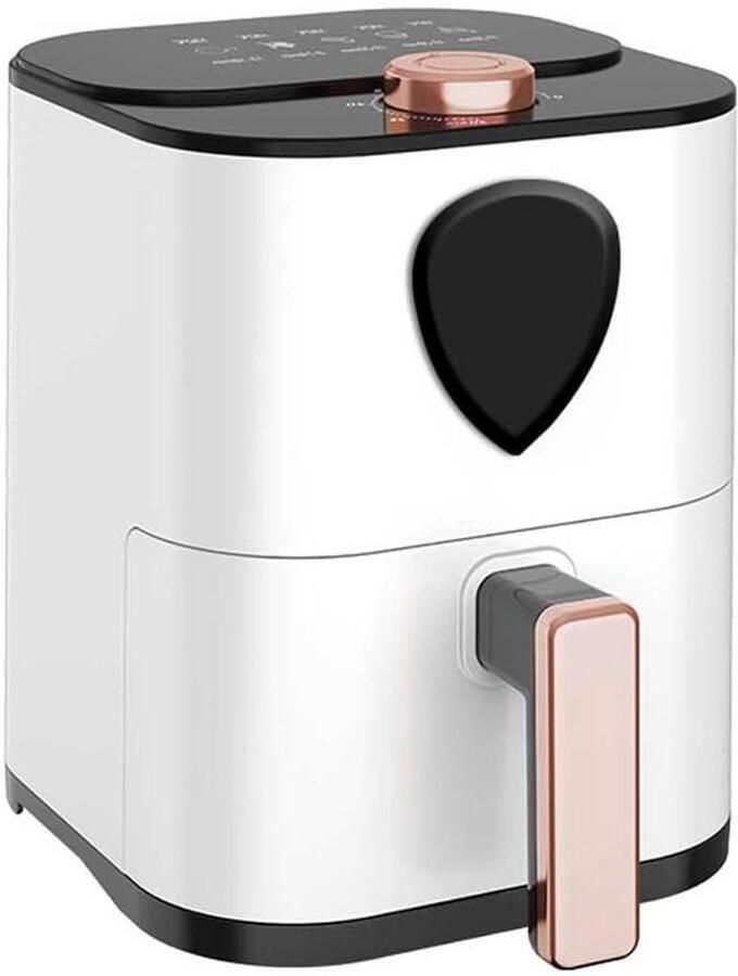 Kleine Airfryer Heteluchtfriteuse Snelle maaltijden Energiebesparend en stil 22 cm hoog Wit