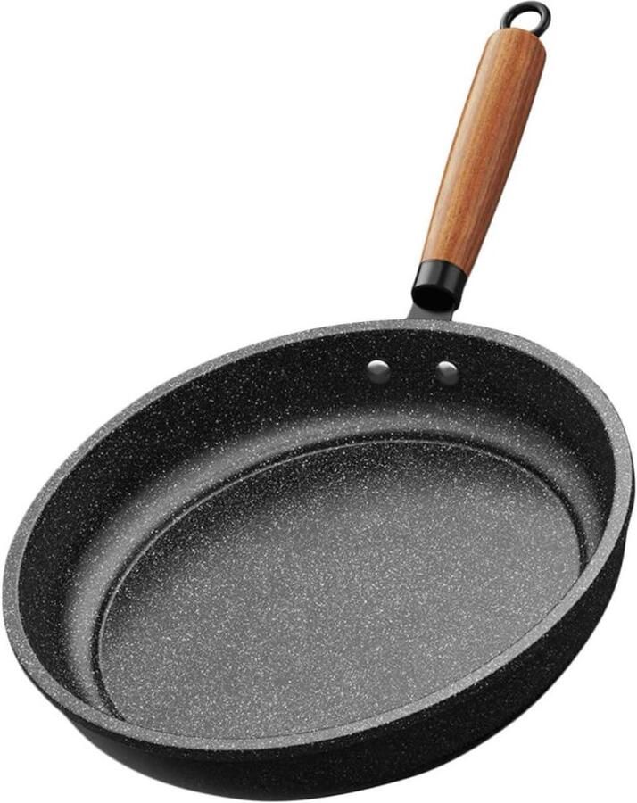 Kleine Antiaanbak Eieren Pan Omelet Maker Koekenpan Ontbijt Bereiden Gelijkmatige Verwarming 425 cm Zwart