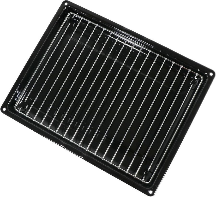 Kleine Bakplaat Grillpan Lekbak Ovenrooster Camper Oven Gebruik Universele Pasvorm 355 x 280 mm Gepolijst