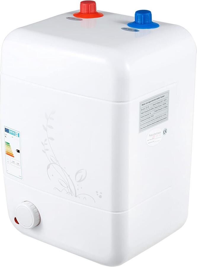 Kleine Boiler Warmwater Tank Keuken Gebruik Thermostop Functie 23 x 21 x 36 cm Wit