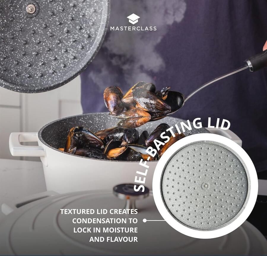 Kleine Braadpan 2 5L met Deksel Lichtgewicht Gietaluminium Inductiebestendig en Ovenbestendig