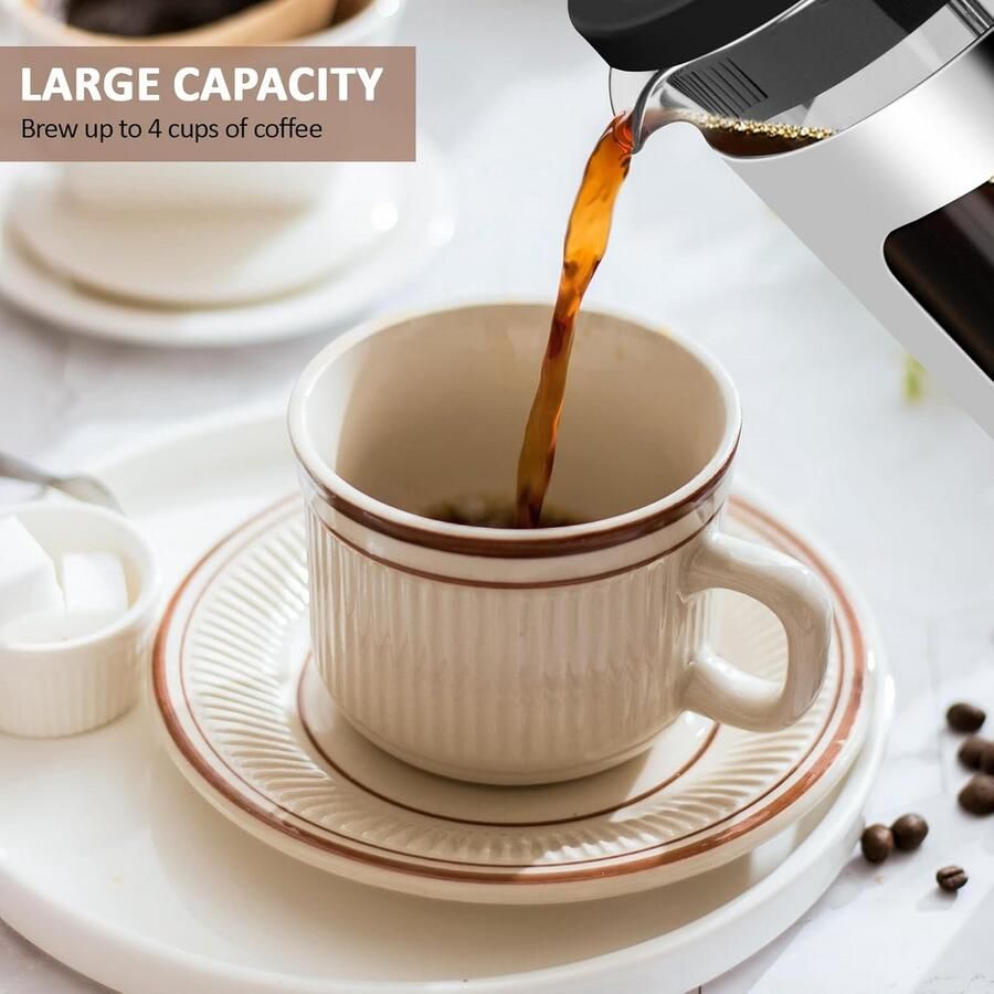 Kleine Cafetière 2 Kops Koffiezetapparaat met Dubbel Filtersysteem - Foto 2