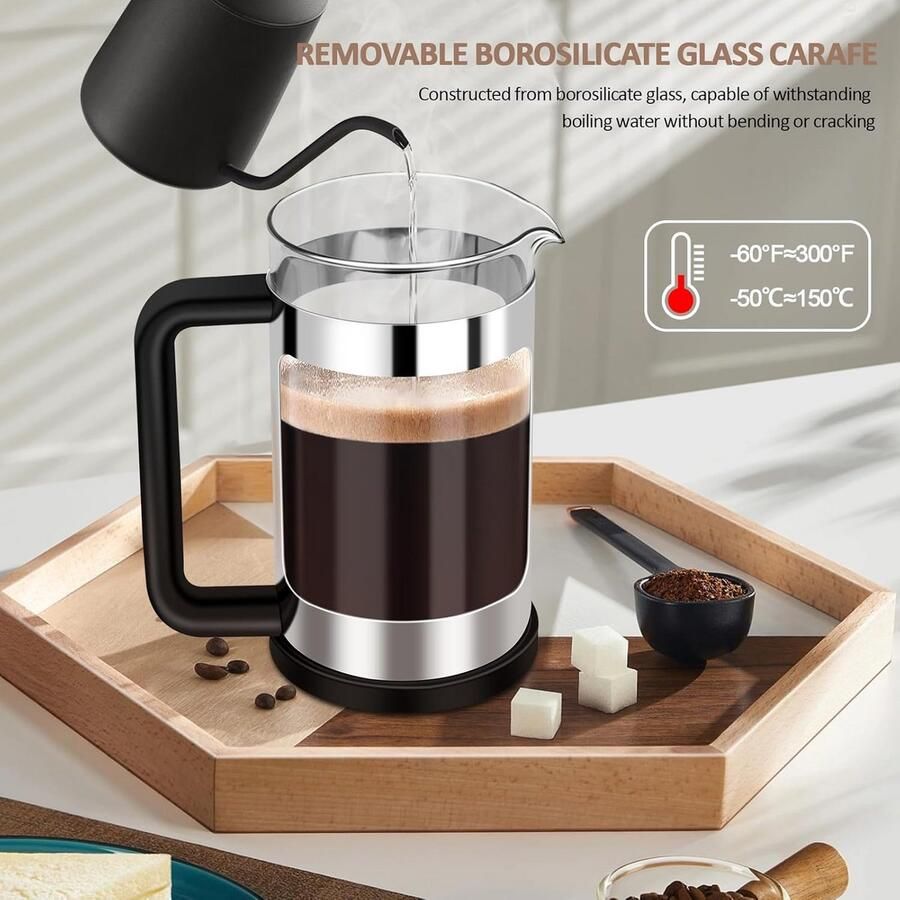 Kleine Cafetière 2 Kops Koffiezetapparaat met Dubbel Filtersysteem