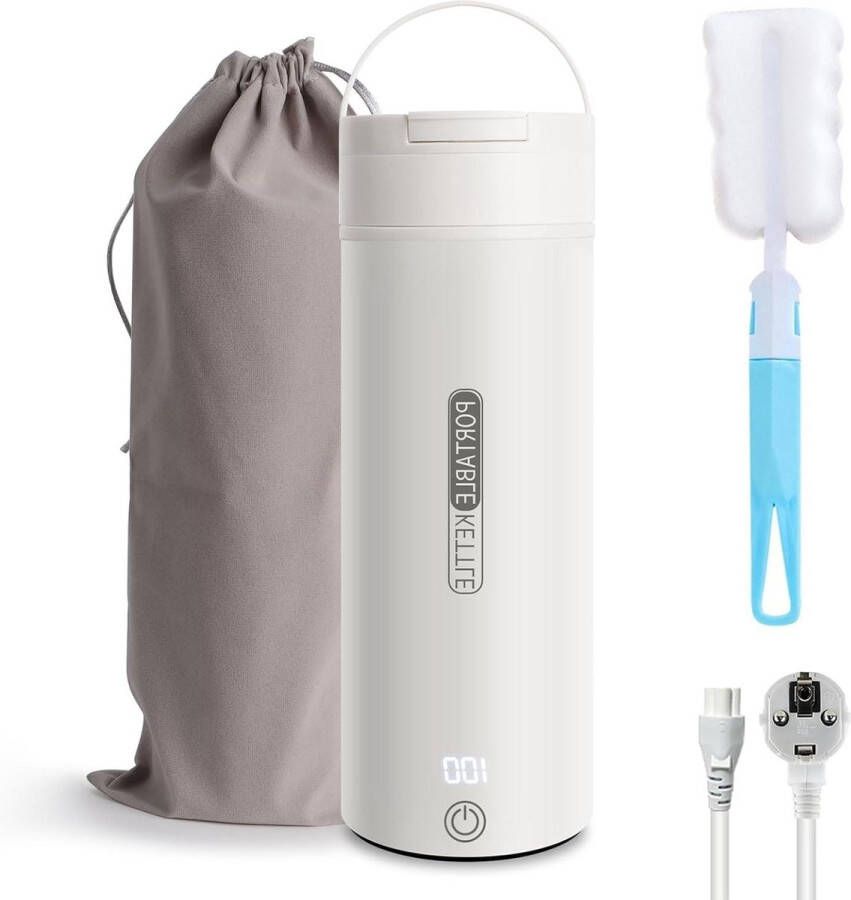 Kleine Draagbare Elektrische Waterkoker Reiswaterkoker van Roestvrij Staal 316 voor Thee Koffie Babymelk