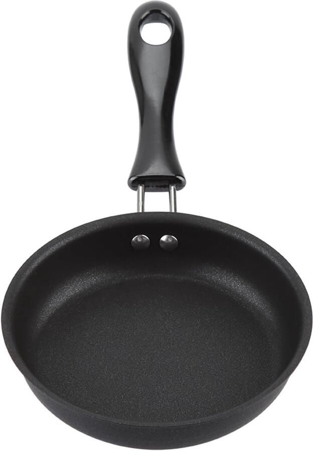 Kleine Eierkoekenpan Eierpan Mini Ontbijt Maken Antiaanbaklaag 12 Cm Diameter Zwart