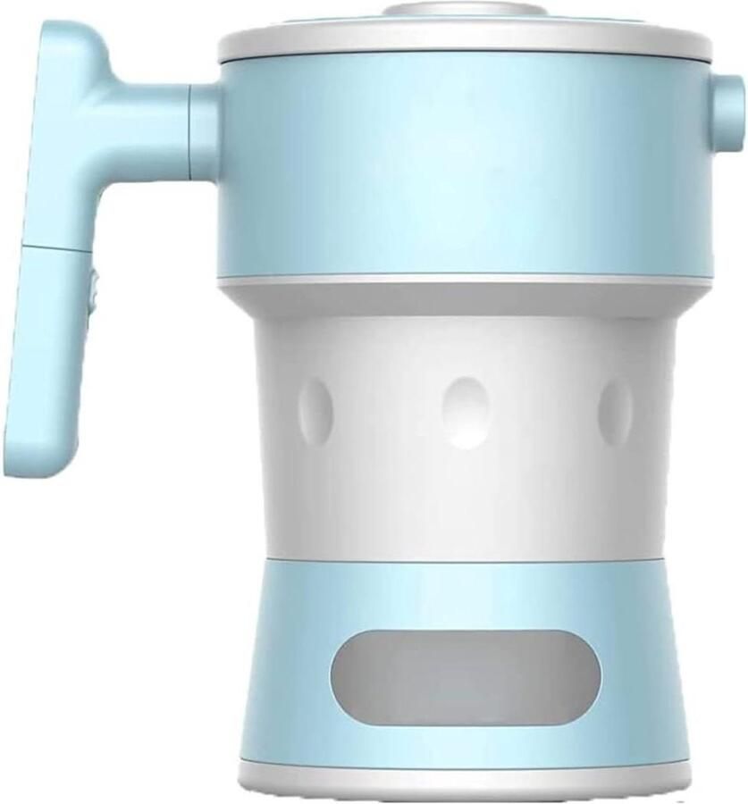 Kleine Elektrische Ketel Reis Waterkoker Warme Drankjes Maken Opvouwbaar Ontwerp 0.6 Liter Blauw