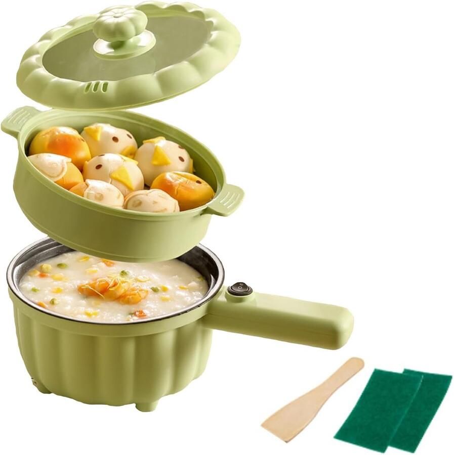 Kleine elektrische multicooker 2L anti-aanbak hotpot voor snel en gezond koken