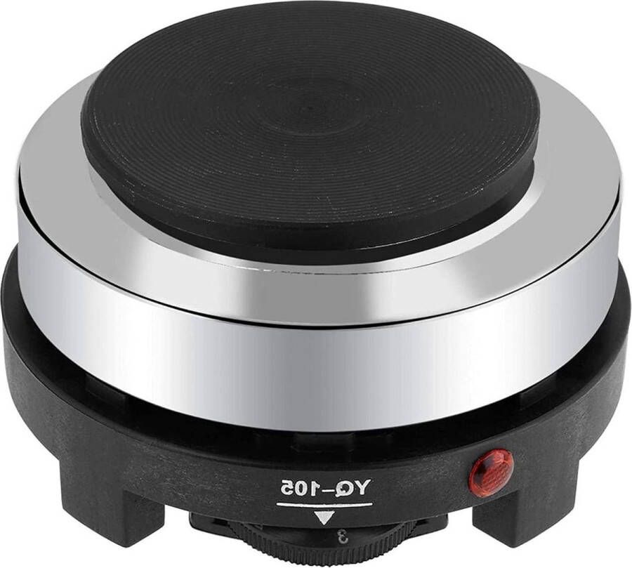 Kleine elektrische verwarmingsplaat voor fondue mini-kookplaat elektrisch campingkookplaat voor kantoor of camping elektrisch fornuis huishouden kleine kookplaat 500 W 220 V (zwart)