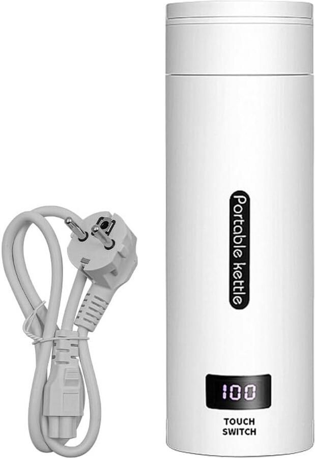 Kleine Elektrische Waterkoker 500ml met LED Temperatuurdisplay en Automatische Uitschakeling Ideaal voor Reizen