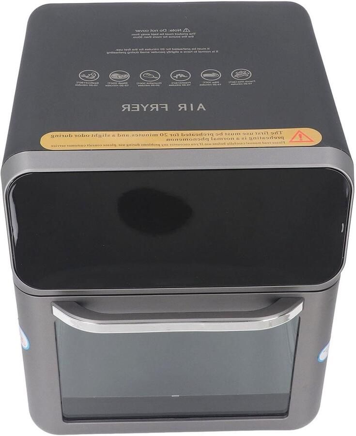 Kleine Friteuse Olievrije Frituurpan Gezond Koken 360 Graden Hetelucht 10 Liter Capaciteit Zwart