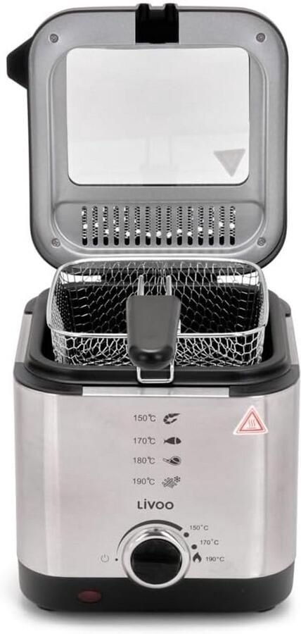 Kleine Frituurpan 1 5 Liter 900W Grijs