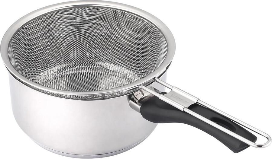 Kleine Frituurpan met Mandje 18 cm RVS voor Inductie