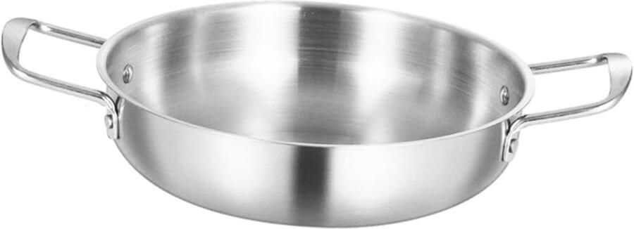 Kleine Hotpot Pan Noedel Koker Thuis Koken Gelijkmatige Warmte 30 cm Diameter Zilver
