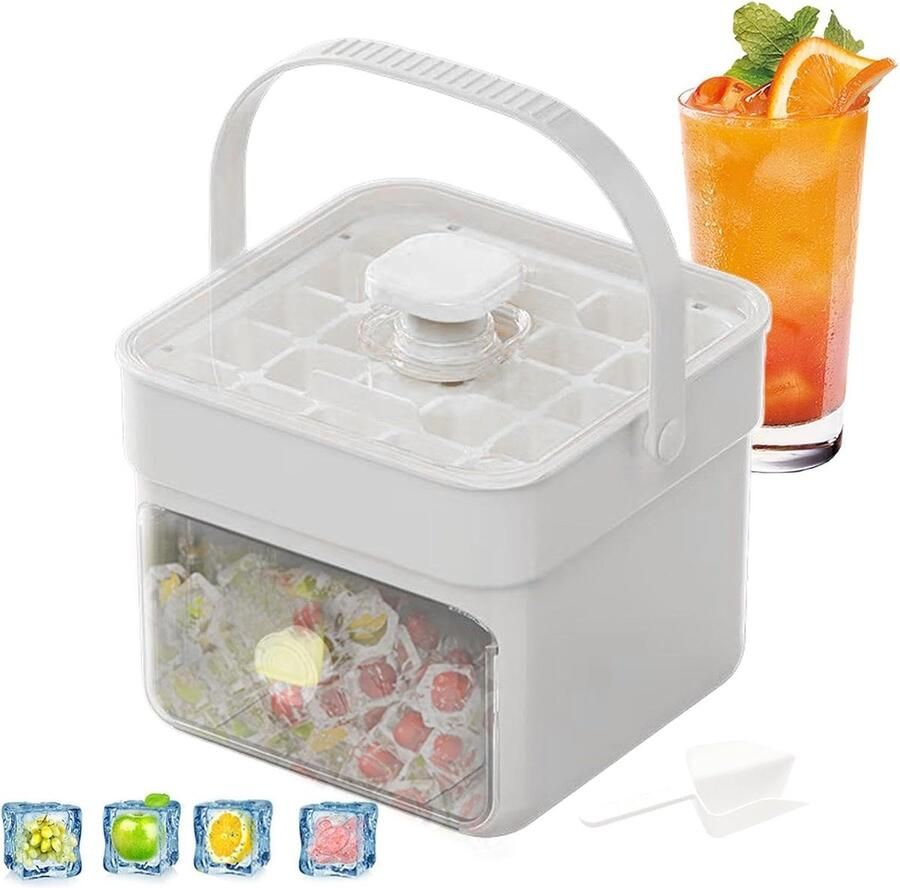 Kleine ijsbakjes IJsmachine handvat Drankjes Koelen Persontwerp 18 x 16 x 16 cm Wit