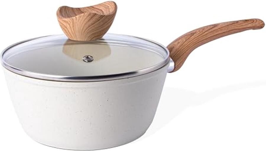 Kleine Inductie Steelpan met Deksel Antiaanbak Kookpot 18 cm voor Gas en Elektrische Fornuizen