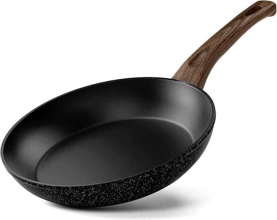 Kleine Koekenpan 20 cm voor Inductie Krasbestendig Graniet Anti-aanbaklaag