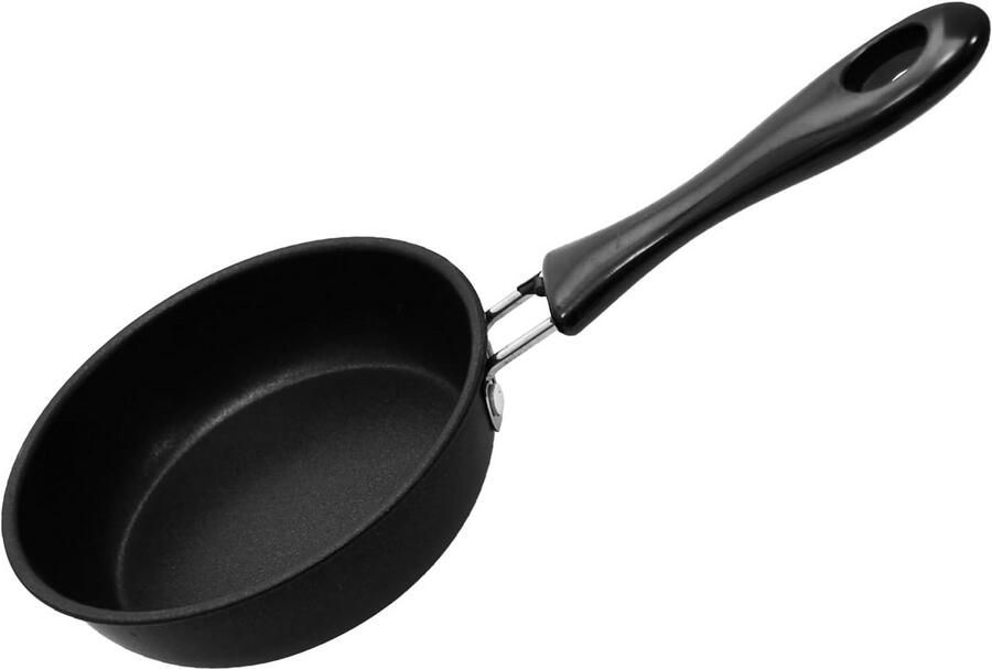 Kleine Koekenpan Antiaanbak 12cm Zwart Ideaal voor Pannenkoeken en Eieren