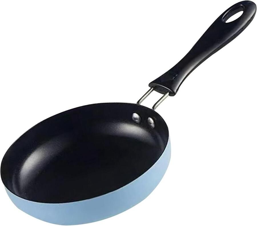 Kleine Koekenpan Mini Omeletpan Ontbijt Bakken Anti-aanbaklaag 12 cm diameter Blauw