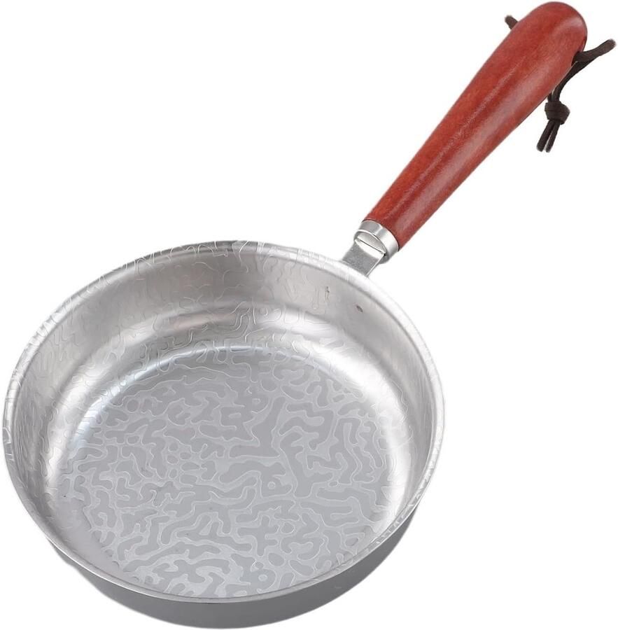 Kleine Koekenpan Mini Pan Enkele Porties Sneeuwvlok Ontwerp 12cm Diameter Zilver
