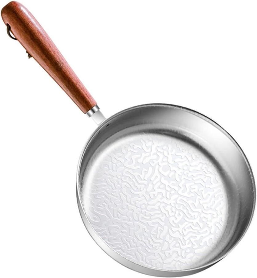 Kleine koekenpan Mini pan Koken voor één Sneeuwvlokpatroon 12 cm Zilver