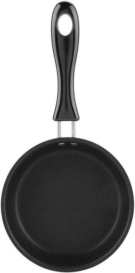 Kleine Koekenpan Mini Pan Ontbijt Maken Ergonomisch Handvat 12 cm Diameter Zwart