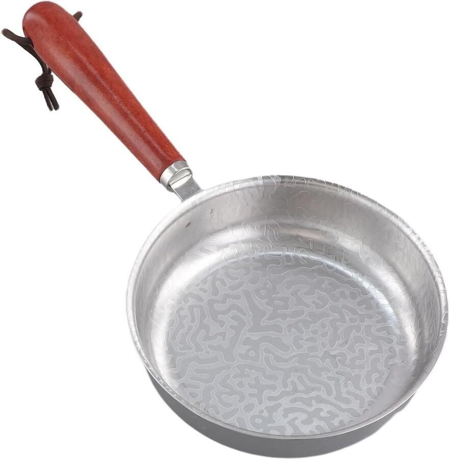 Kleine Koekenpan Mini Pan Porties Koken Sneeuwvlokpatroon 12 cm Zilver