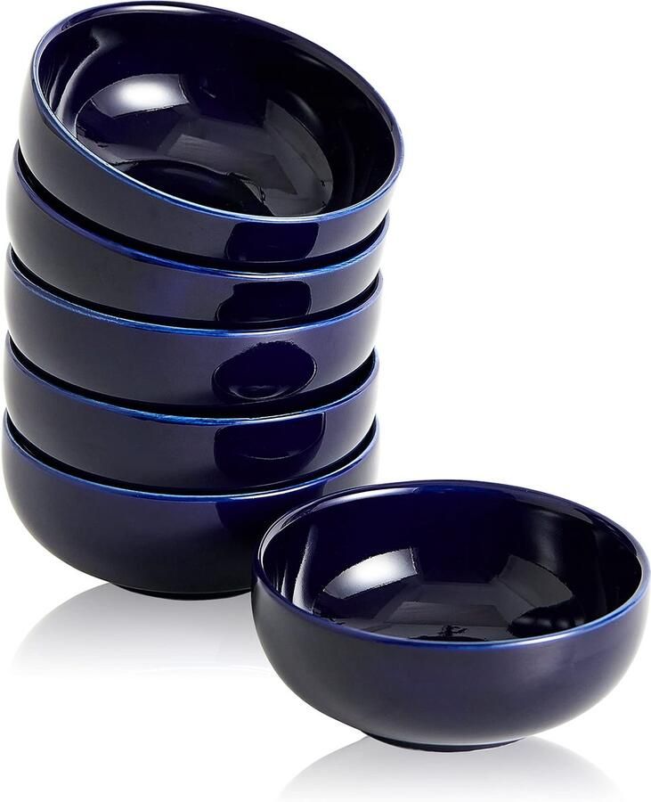 Kleine kommen 70ml mini kommen set dipping sojasaus schotel 7 5 cm dip knijpkom set van 6 (marine)