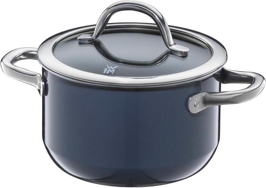 Kleine kookpan Vleespan inductie Dagelijks koken Krasbestendig materiaal 16 cm 13 liter Donkerblauw