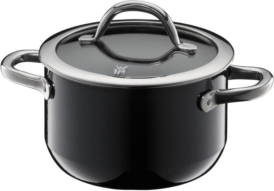 Kleine kookpan Vleespan sauspan Koken en stoven Krasbestendig Fusiontec 16 cm 13 liter Zwart