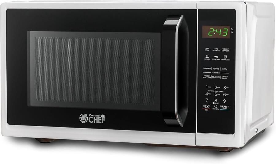 Kleine magnetron Compact apparaat Snel opwarmen Digitaal display 37 x 48 x 27 cm Wit