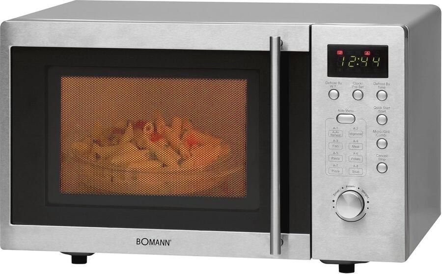 Kleine Magnetron met Grill en 8 Programma's 1000 Watt 20 Liter Ruimtebesparend