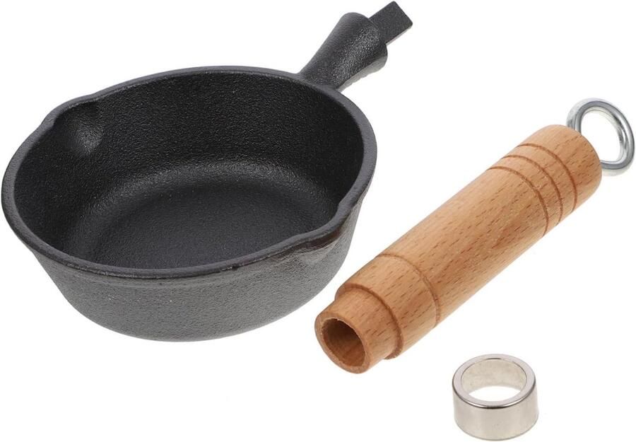 Kleine Melkpan Mini Steelpan Ontbijt Maken Gietijzeren Bodem Compact Formaat Assorti