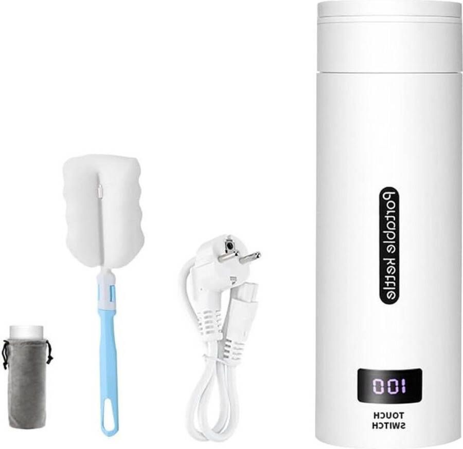 Kleine mini-waterkoker met led-temperatuurweergave draagbare elektrische waterkoker voor onderweg 220 V 300 W reiswaterkoker