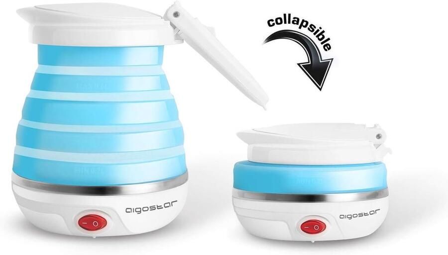 Kleine Opvouwbare Elektrische Waterkoker 600 ml Draagbare Waterverwarmer met Automatische Uitschakeling