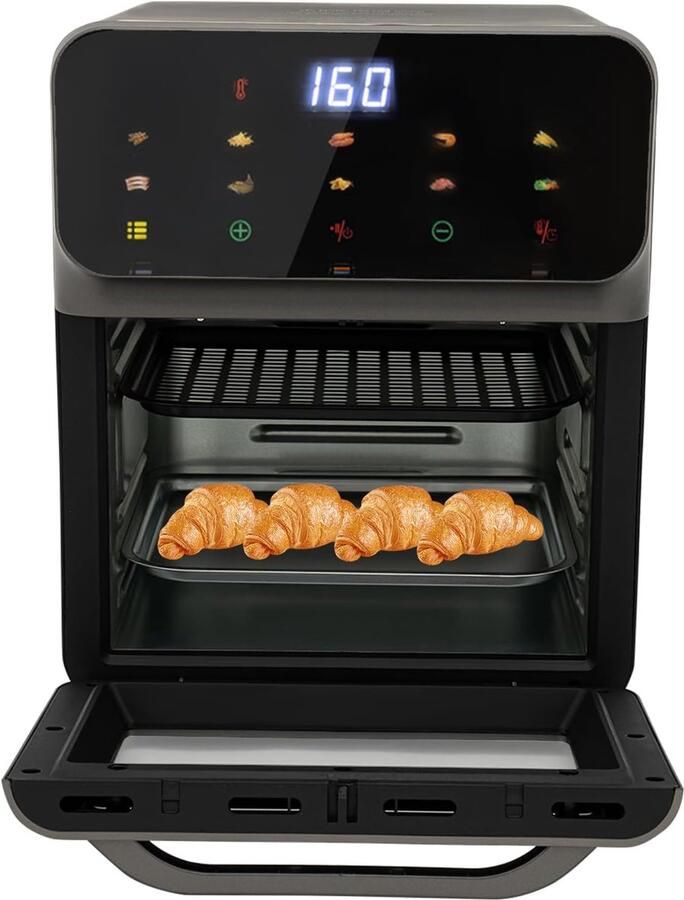 Kleine Oven Mini Oven Snel Koken Hetelucht Circulatie 13 Liter Zwart