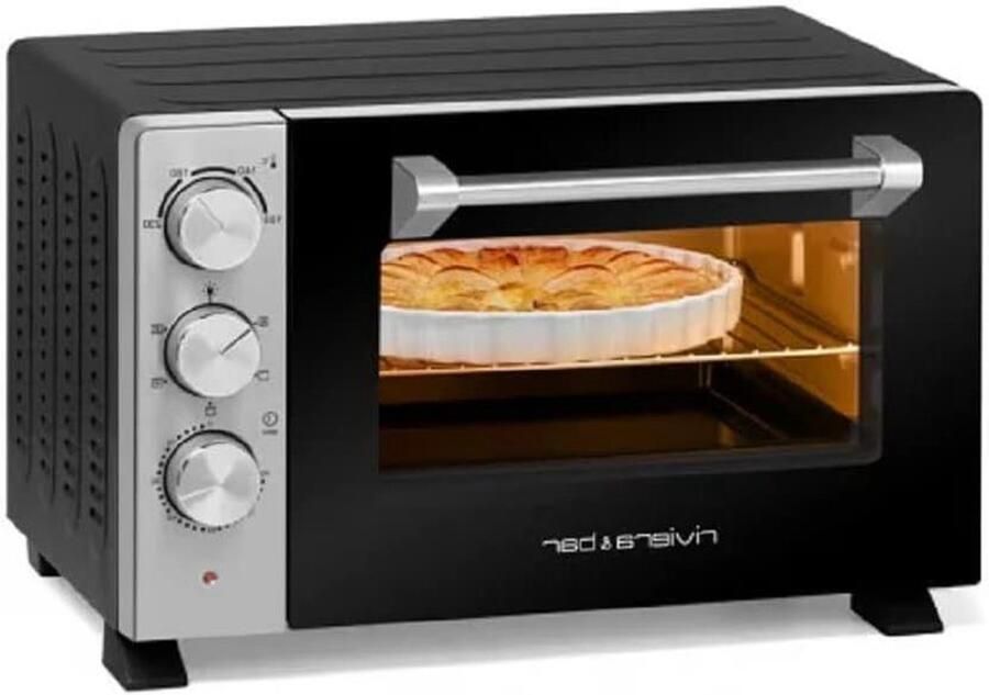 Kleine Oven Mini Oven Thuis Koken Dubbelwandig 21 Liter Zwart