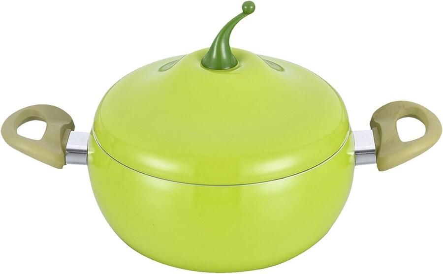 Kleine Pan Steelpan Soeppan Koken en Warmhouden Snelle en Gelijkmatige Verwarming 14.6 cm Diameter Perenkleur