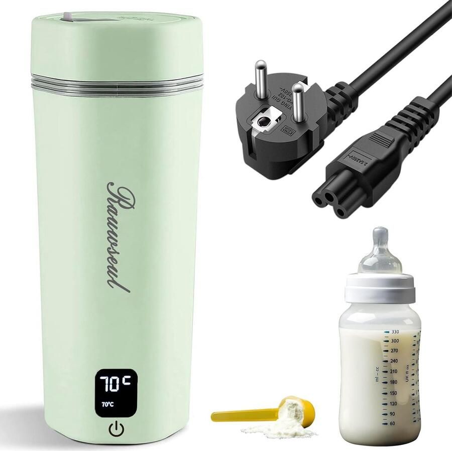 Kleine Reiskoker Lichtgroen 350 ml Elektrische Waterbeker met Instelbare Temperatuur Voor Zakenreizigers