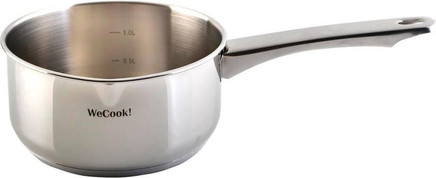 Kleine Roestvrijstalen Steelpan 12 cm Inductie Geschikt en Stapelbaar voor Eenpersoons Huishoudens