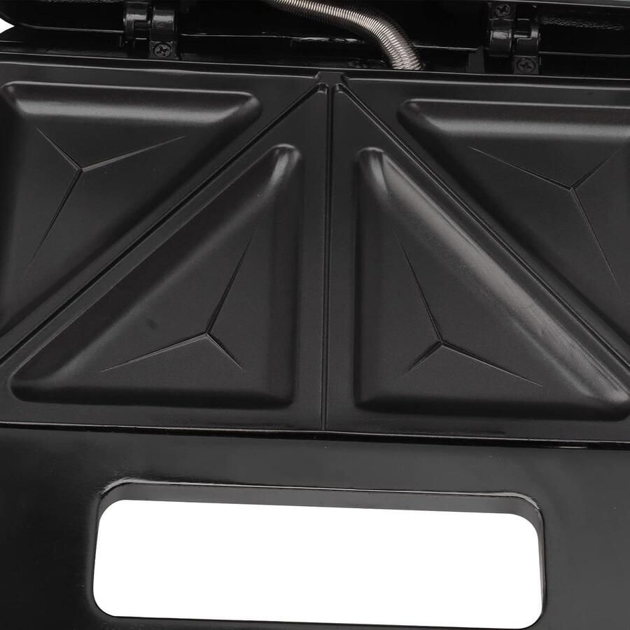 Kleine Sandwichmaker Tosti Apparaat Snel Ontbijt Verstelbare Temperatuur 4 Sandwiches Zwart