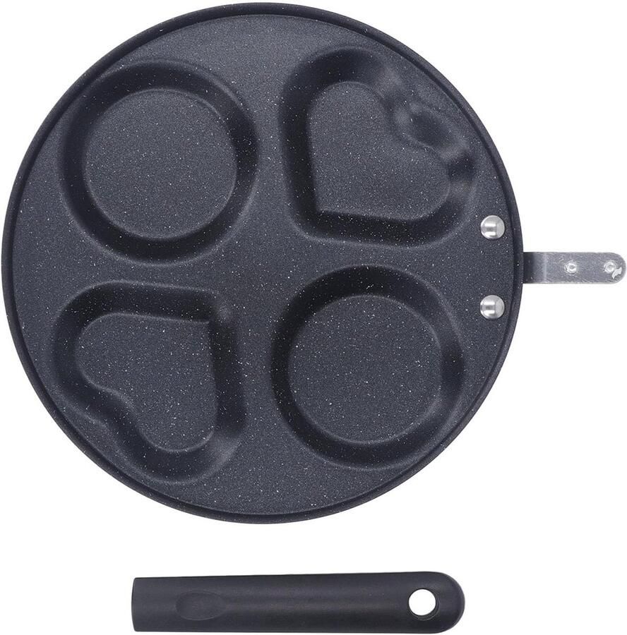 Kleine Sauspan Melkpan Eierkoekenpan Snel Ontbijt Maken Antiaanbaklaag 18.5 cm Breed Zwart