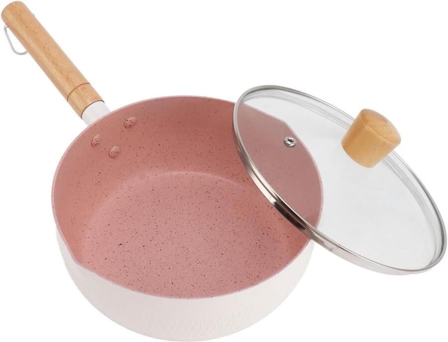 Kleine Sauspot Kookpan Gezond Koken Gelijkmatige Verwarming 22 cm Zwart