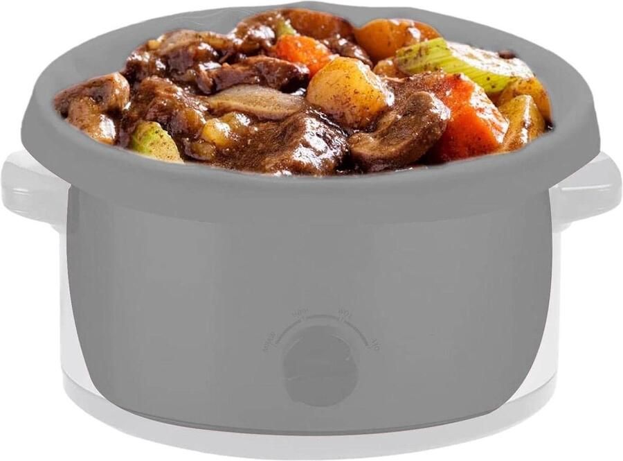 Kleine Slow Cooker Liners 4 stuks siliconen potfolie Lekvrije slowcooker Food-grade siliconen verdeler Slowcooker kooktas voor pannenlappen 6-7QT Kasmole
